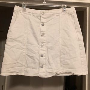 White Denim Skirt